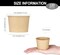 120 Packs Paper Ice Cream Cups 5 Ounce Disposable Soup Bowls Brown Dessert Bowls for Hot or Cold Food Party Supplies Treat Dessert Cups for Sundae Frozen Yogurt